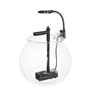 Аквариум-шар для рыбки петушка Naribo A-100, 4л, пластиковый, с оборудованием